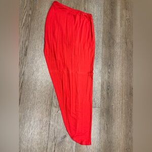 Dark orange asymmetrical skirt